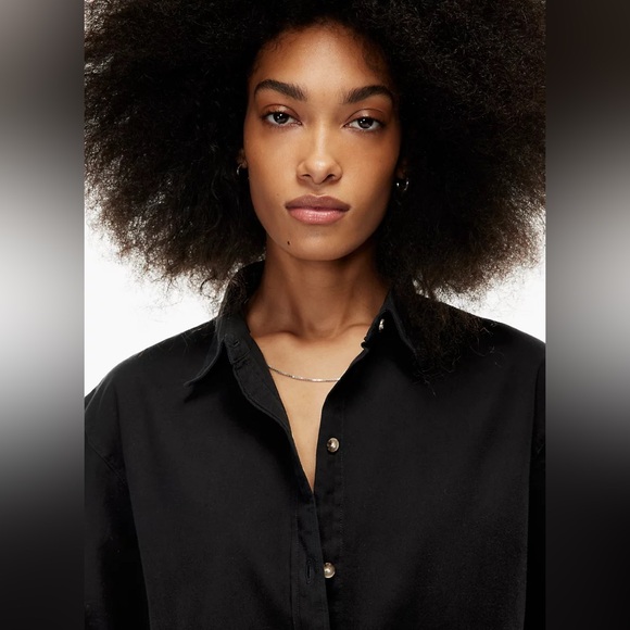 Aritzia Denim Forum Jane Shirt XS Fuchsia - Picture 7 of 10